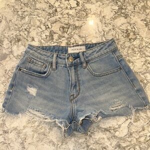 👖 PacSun High-Rise Distressed Denim Shorts – Size 22 (2” Inseam)